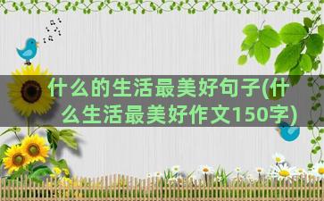 什么的生活最美好句子(什么生活最美好作文150字)