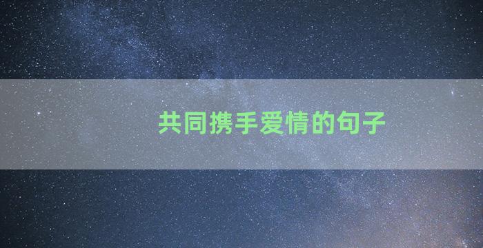 共同携手爱情的句子