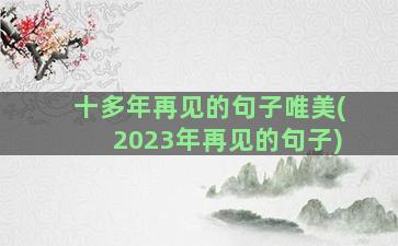 十多年再见的句子唯美(2023年再见的句子)