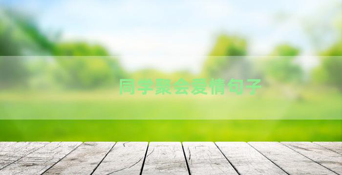 同学聚会爱情句子