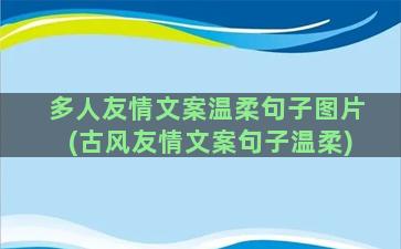 多人友情文案温柔句子图片(古风友情文案句子温柔)