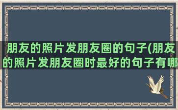 朋友的照片发朋友圈的句子(朋友的照片发朋友圈时最好的句子有哪些)