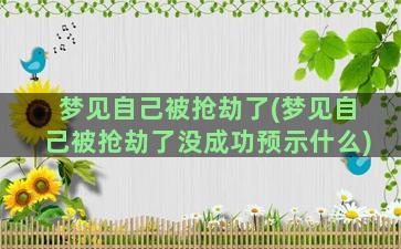 梦见自己被抢劫了(梦见自己被抢劫了没成功预示什么)