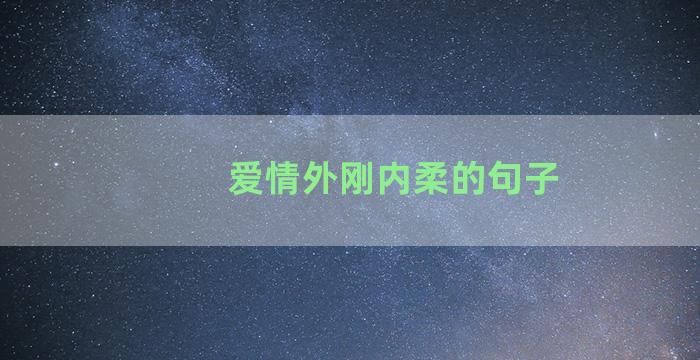 爱情外刚内柔的句子