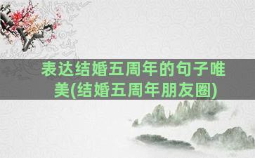 表达结婚五周年的句子唯美(结婚五周年朋友圈)