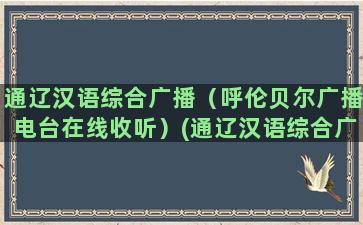 通辽汉语综合广播（呼伦贝尔广播电台在线收听）(通辽汉语综合广播加油宝贝)