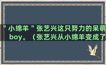 ＂小绵羊＂张艺兴这只努力的呆萌boy。（张艺兴从小绵羊变成了什么）(小绵羊张艺兴玩滑板)